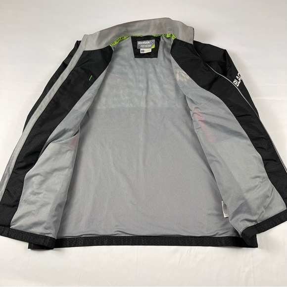 Reebok Chicago Blackhawks Hockey NHL Black Full Zip Kinetic Fit Jacket Size: XL - Picture 14 of 16